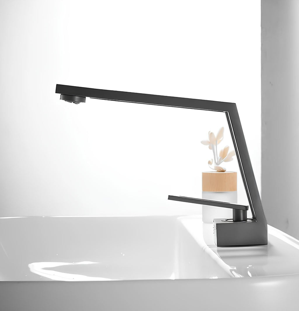 Robinet de lavabo - Design contemporain - Gris