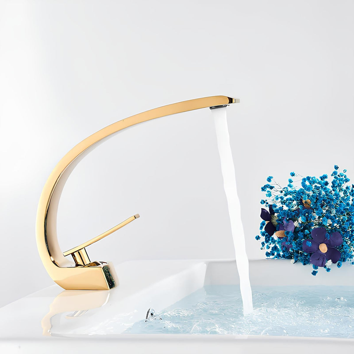 Robinet de lavabo luxe - Or brossé
