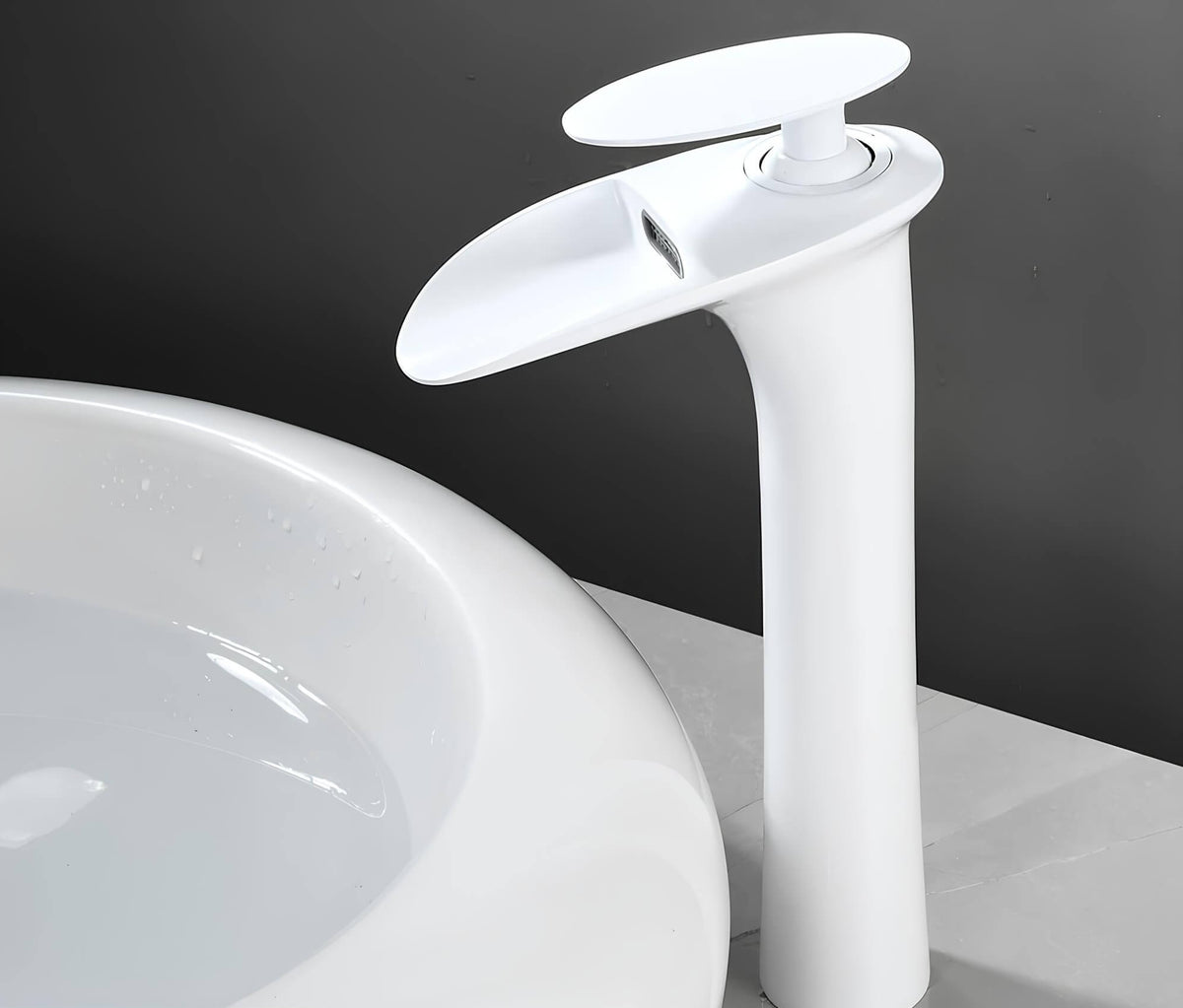 Robinet de vasque moderne - Style cascade - Chrome