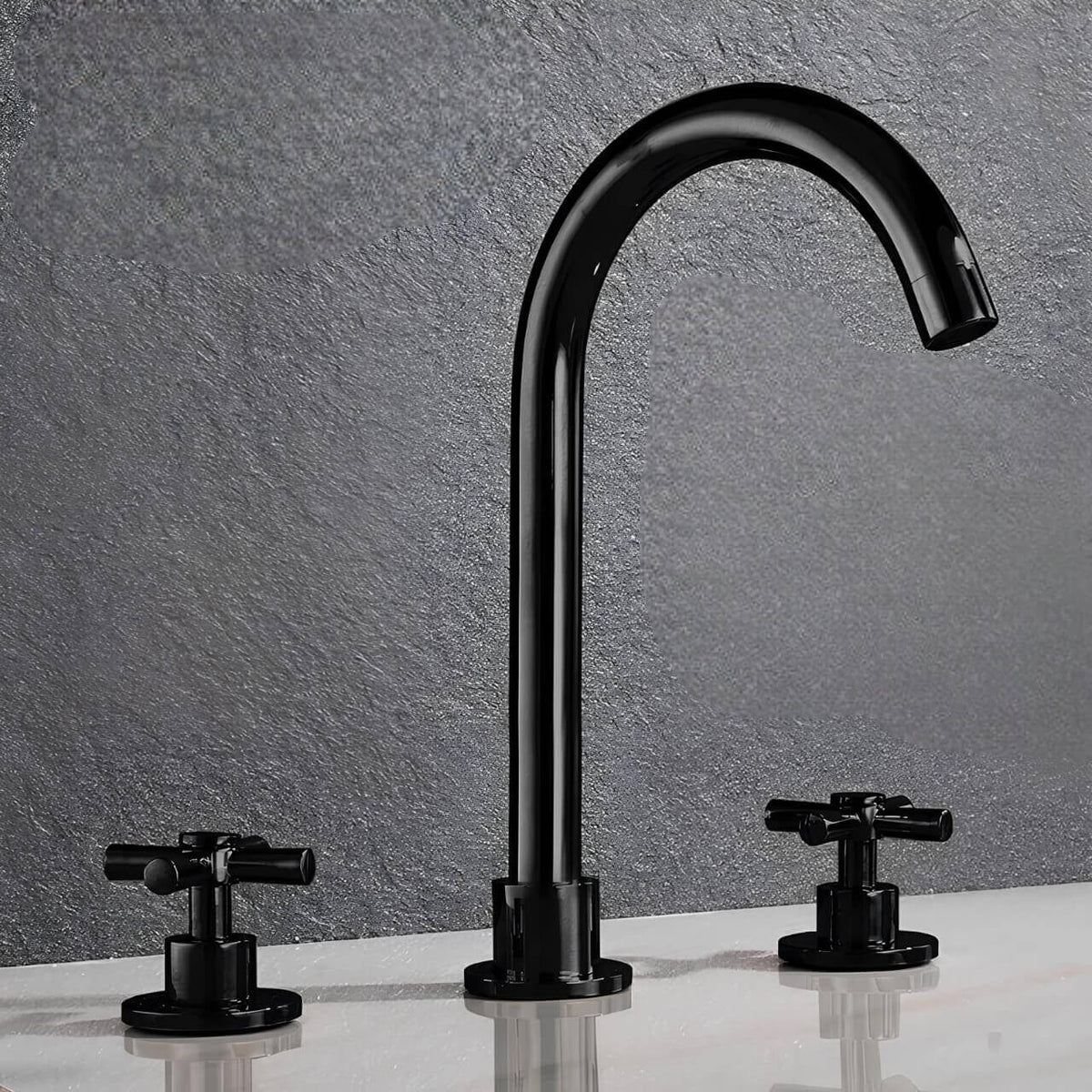 Robinet lavabo 3 trous - Style moderne - Or
