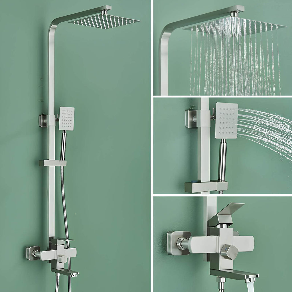Robinet douche 3-en-1 avec bec pivotant - Or