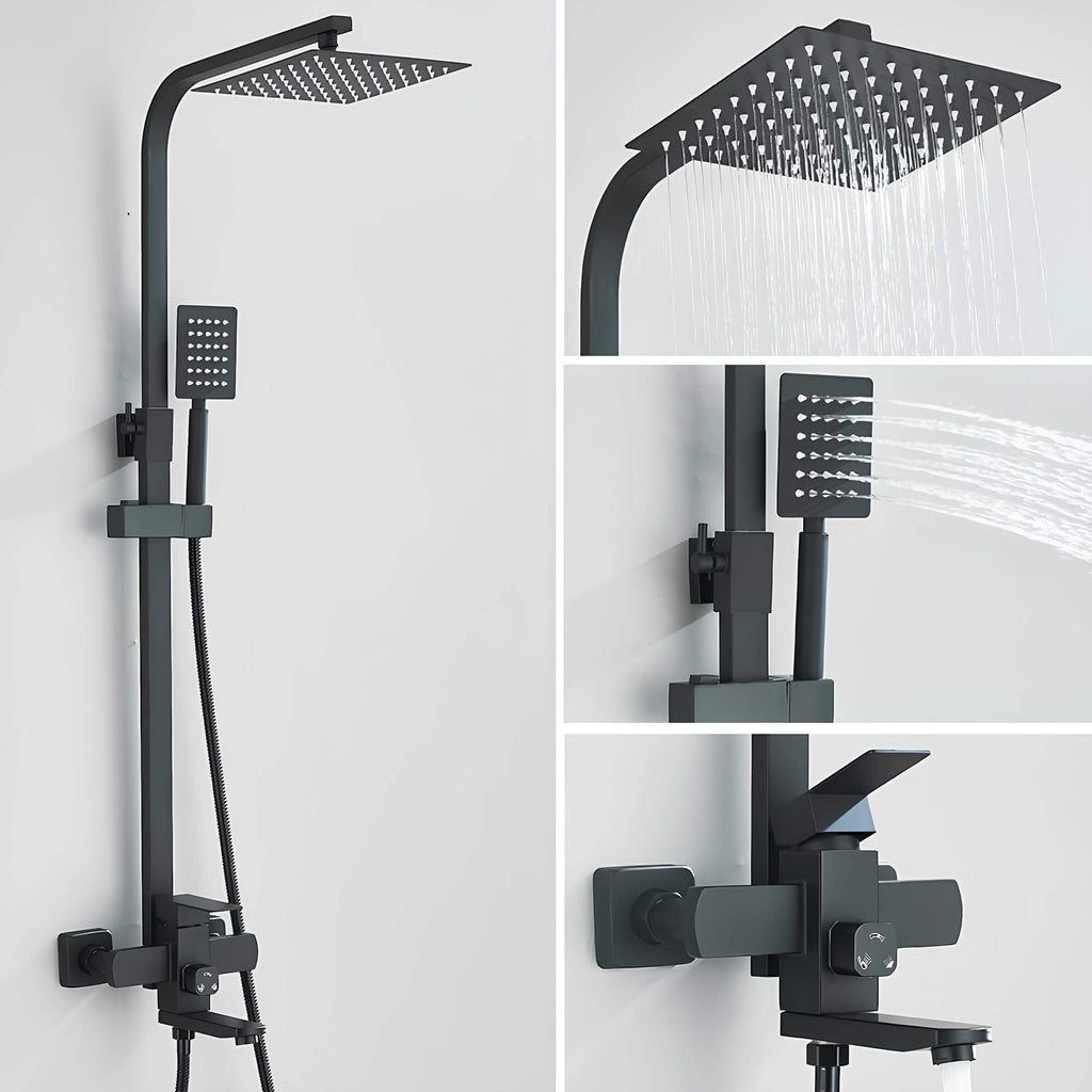 Robinet douche 3-en-1 avec bec pivotant - Or