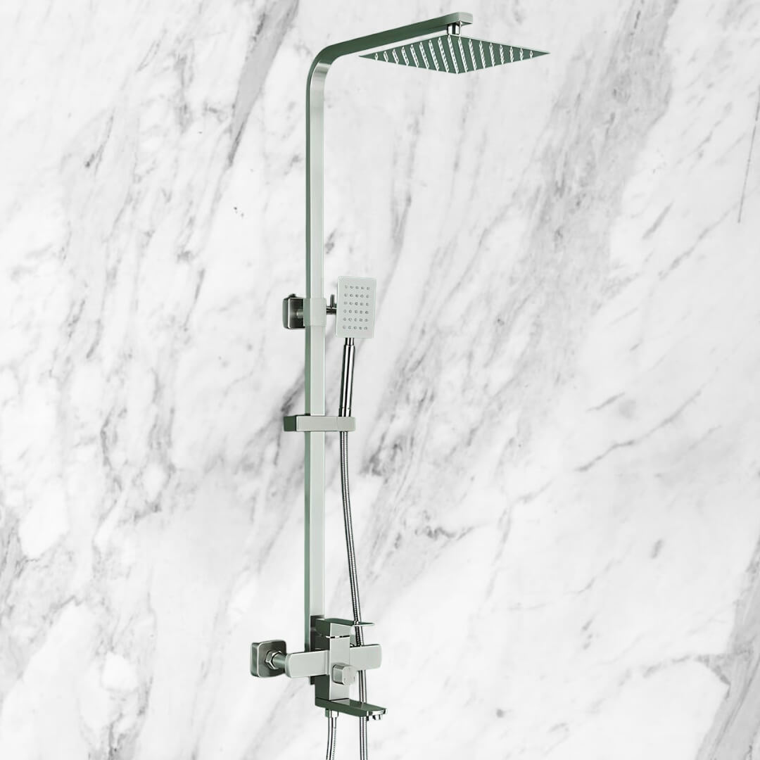 Robinet douche 3-en-1 avec bec pivotant - Noir