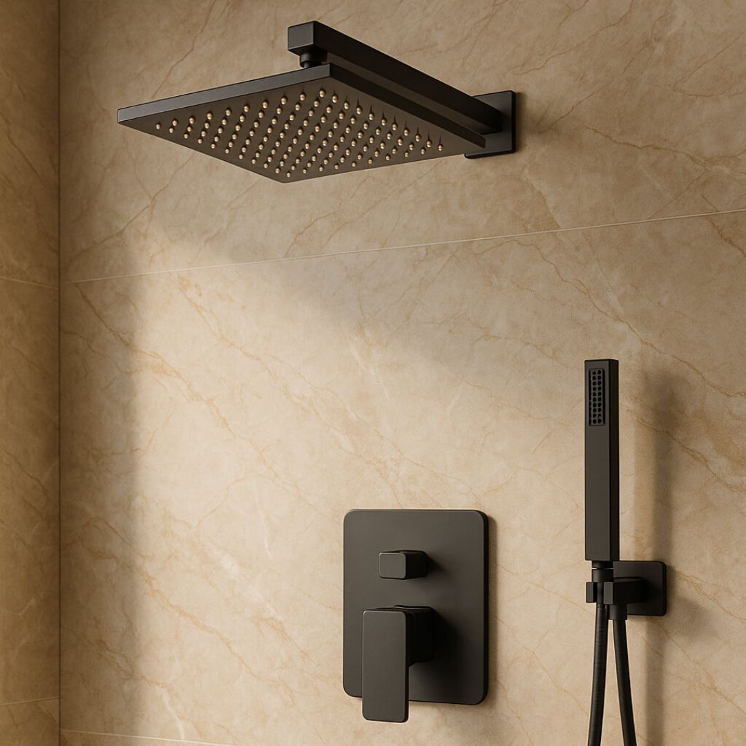 Robinet douche encastré avec cascade - 40 cm