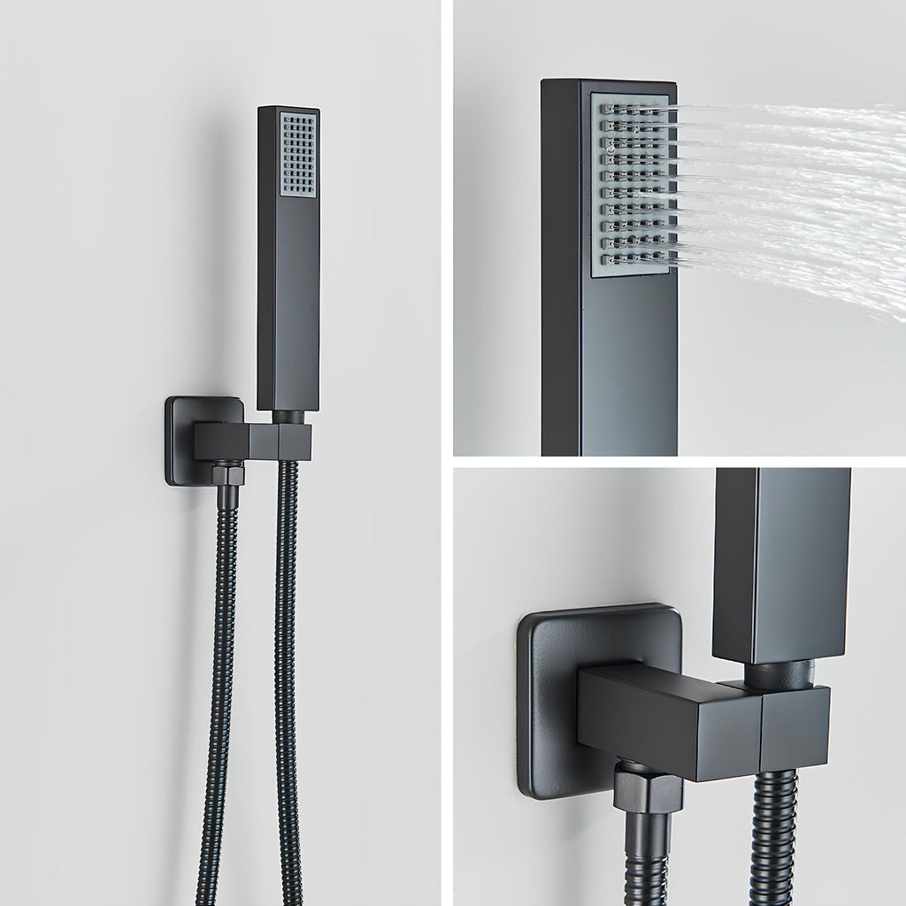 Robinet douche encastré cascade - Noir