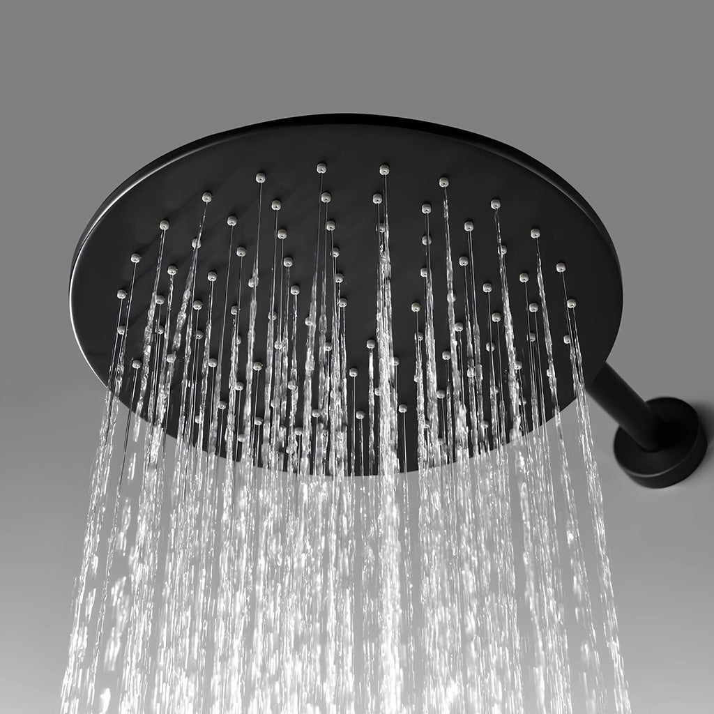 Robinet douche mural haute pression - Noir mat - 25 cm