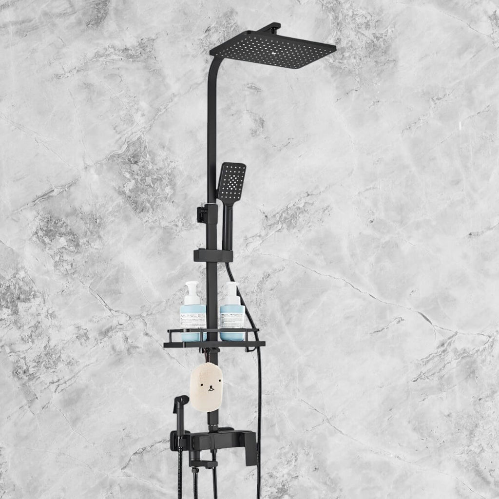 Robinet douche thermostatique 4 sorties - Noir - Thermostatique