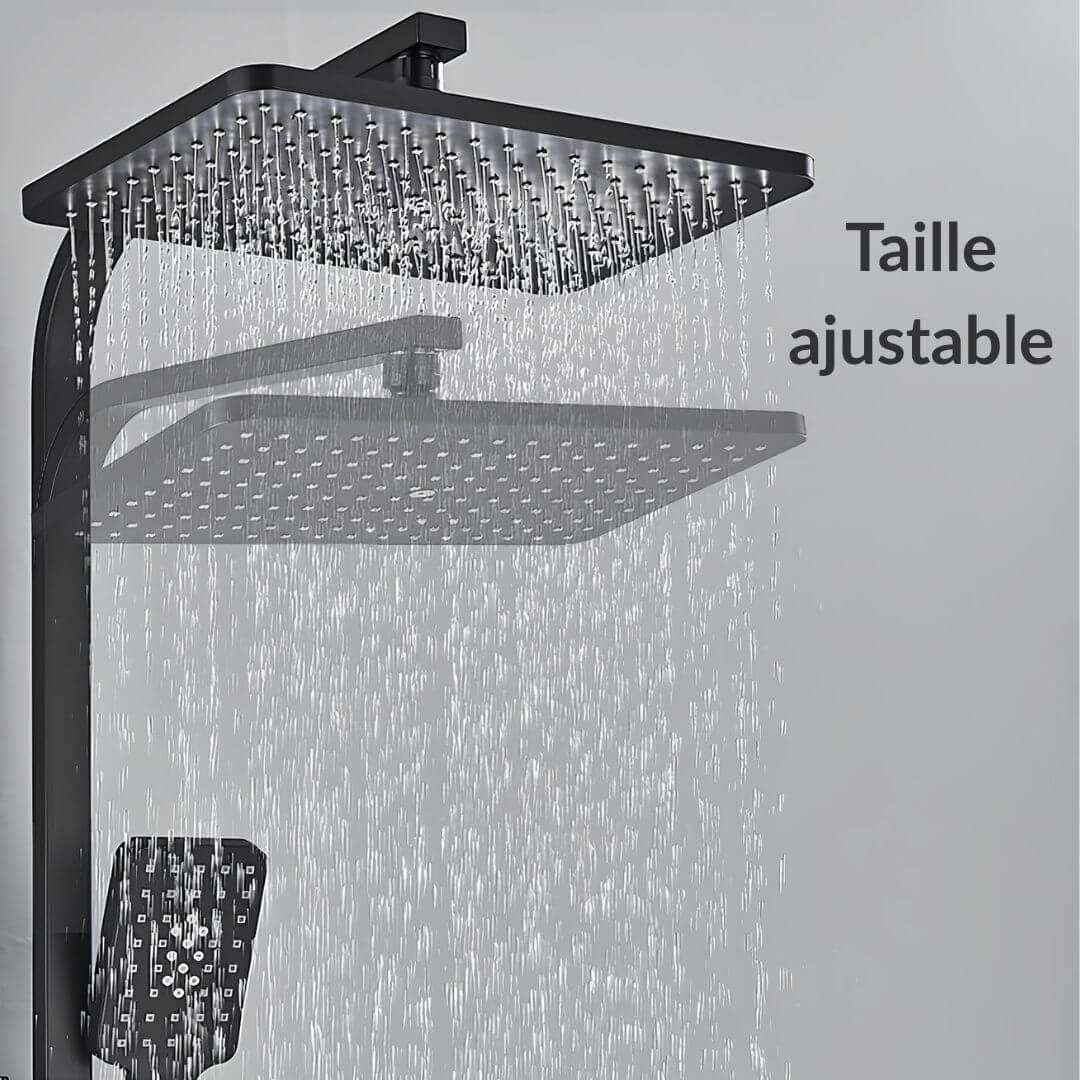 Robinet douche thermostatique 4 sorties - Noir - Thermostatique
