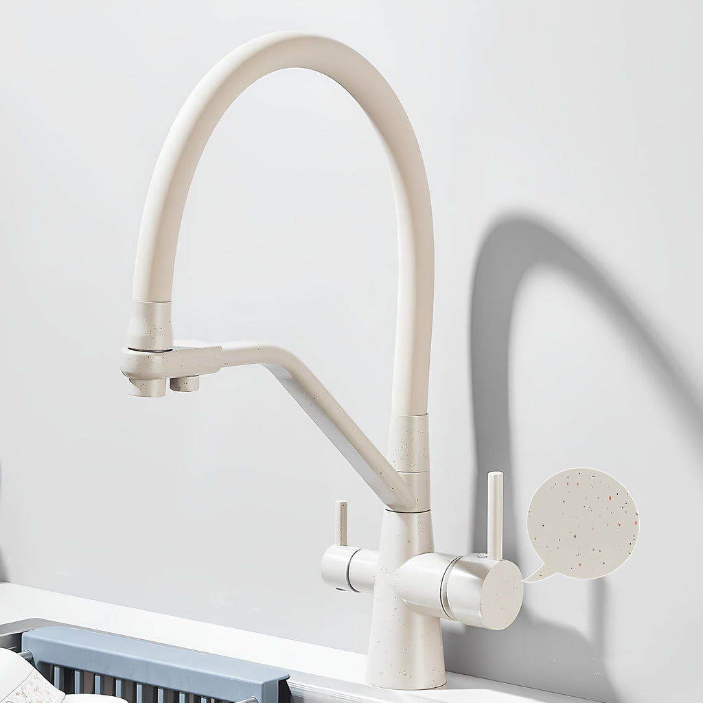 Robinet douchette cuisine 3 en 1 - Gris brossé
