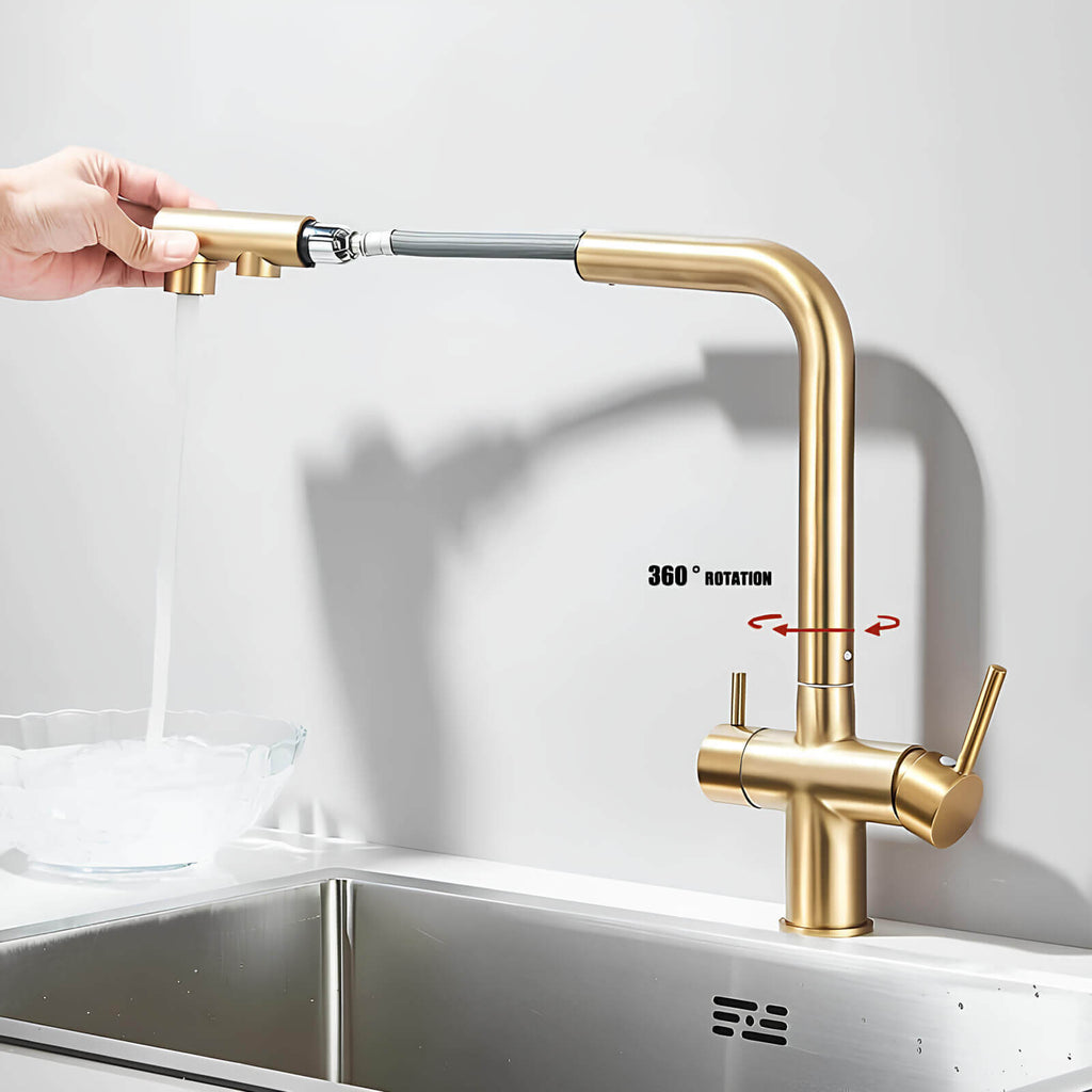 Robinet douchette filtration 3 en 1 - Noir