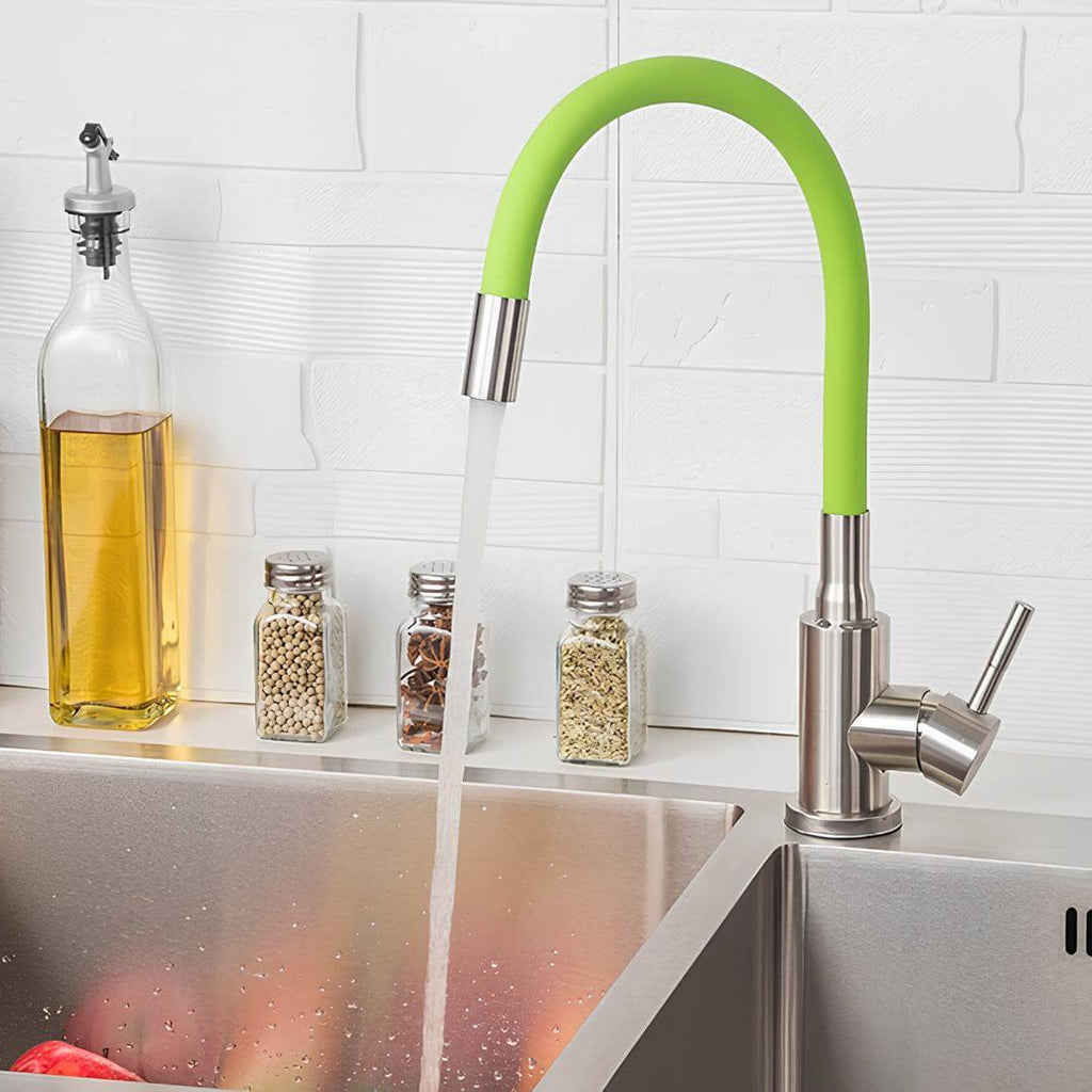 Robinet douchette flexible avec col coloré - Noir
