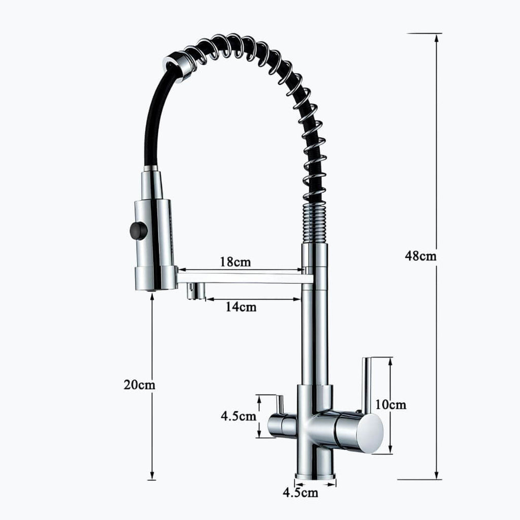 Robinet douchette multifonction - Or brossé