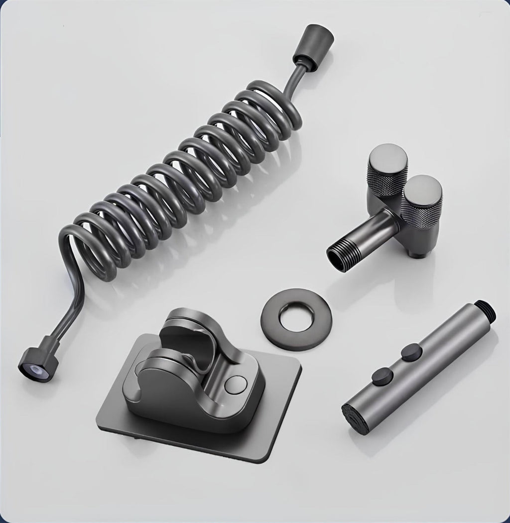 Robinet douchette WC double jet - Noir