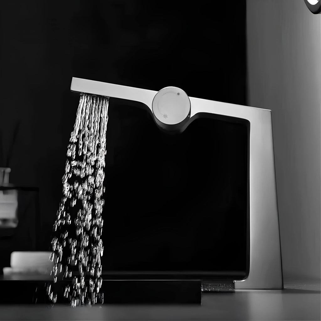 Robinet en laiton brossé - mitigeur design innovant - Chrome