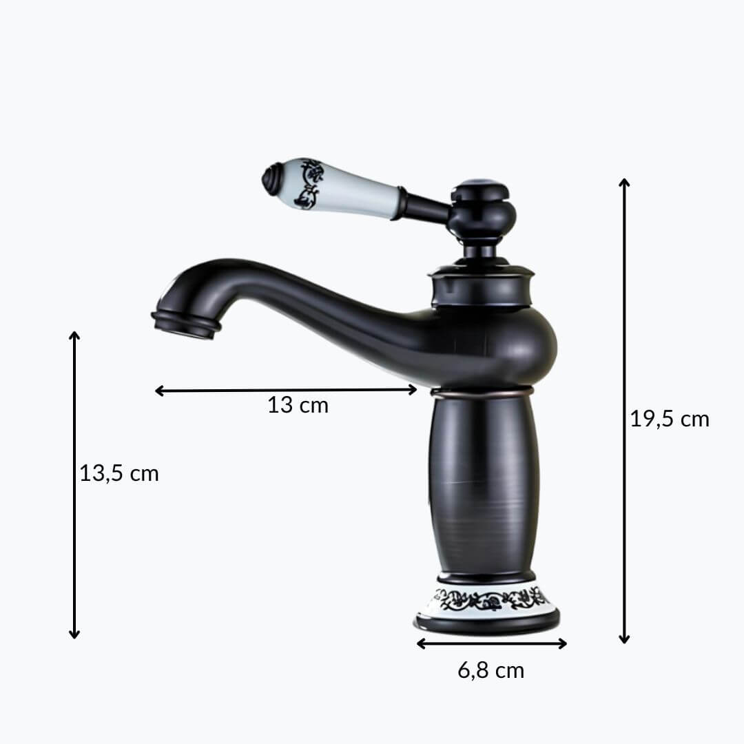Robinet lavabo en laiton finition antique - Chrome