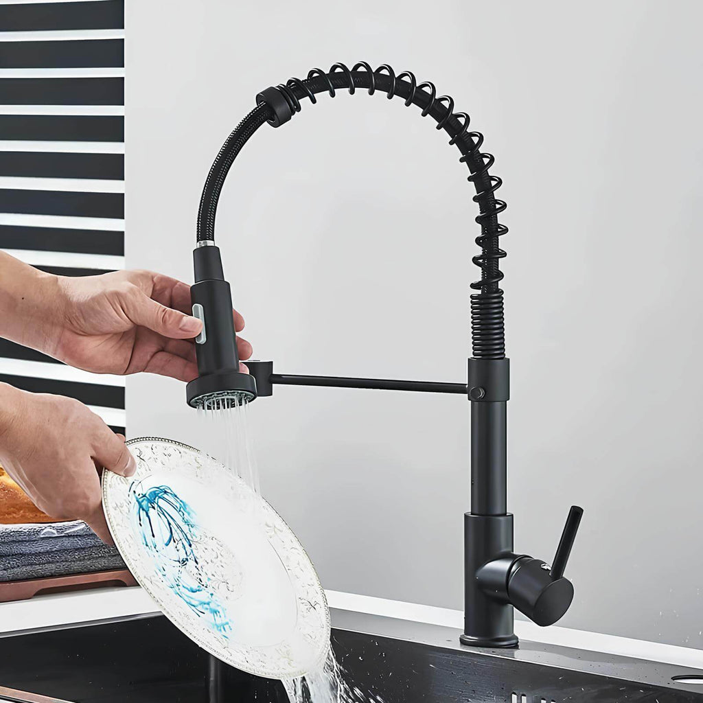 Robinet douchette avec ressort - Élégant et pratique - Or
