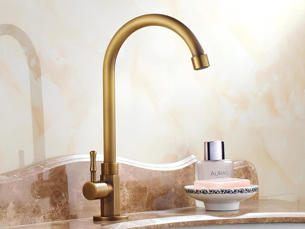 Robinet évier cuisine eau froide - Bronze antique
