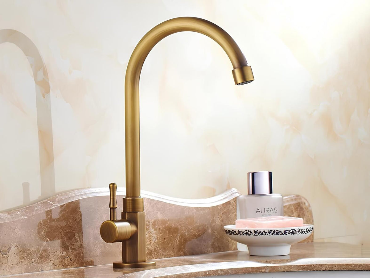 Robinet évier cuisine eau froide - Bronze antique