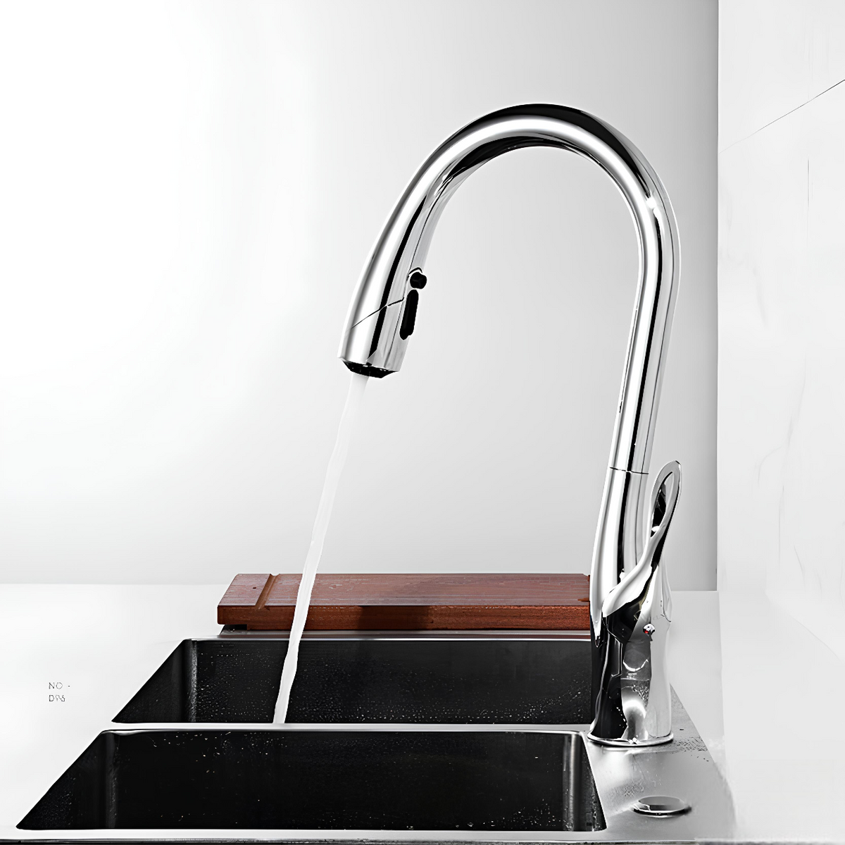 Robinet douchette évier - design luxueux - Gris
