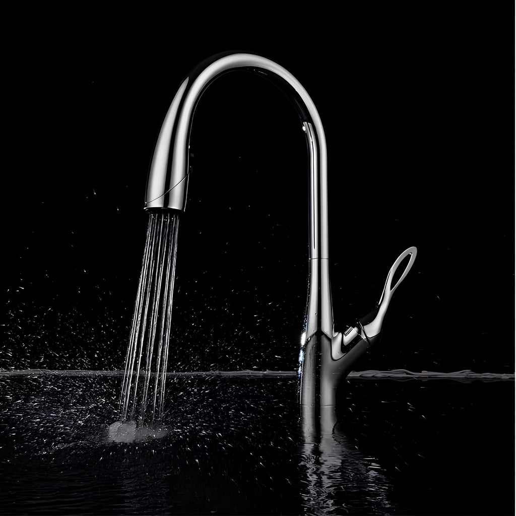 Robinet douchette évier - design luxueux - Or
