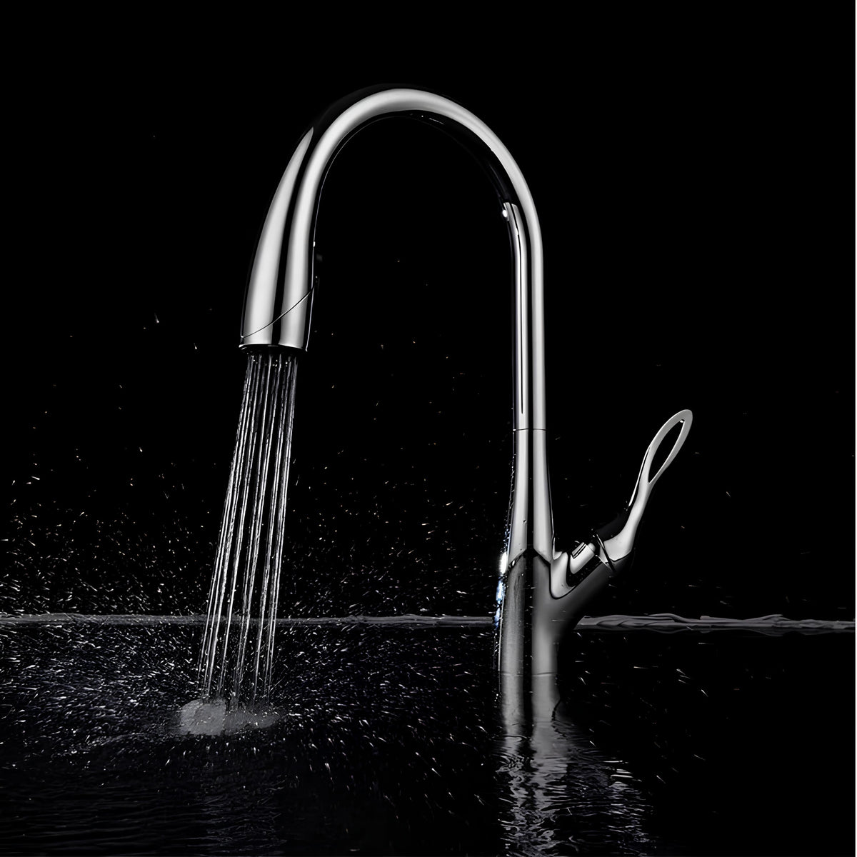 Robinet douchette évier - design luxueux - Or