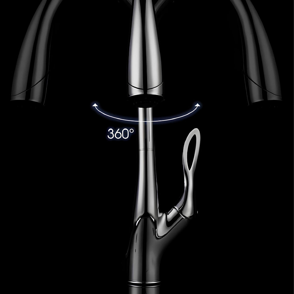 Robinet douchette évier - design luxueux - Chrome