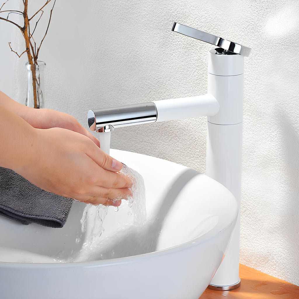 Robinet vasque design bec pivotant - Chrome