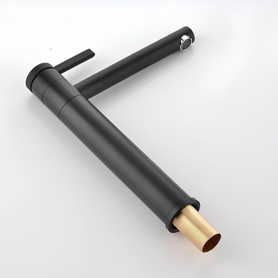 Robinet vasque design bec pivotant - Noir