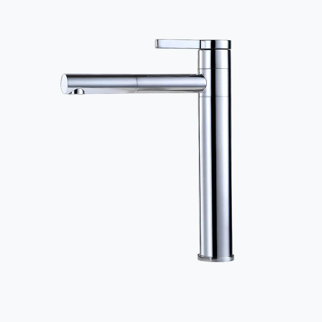 Robinet vasque design bec pivotant - Noir