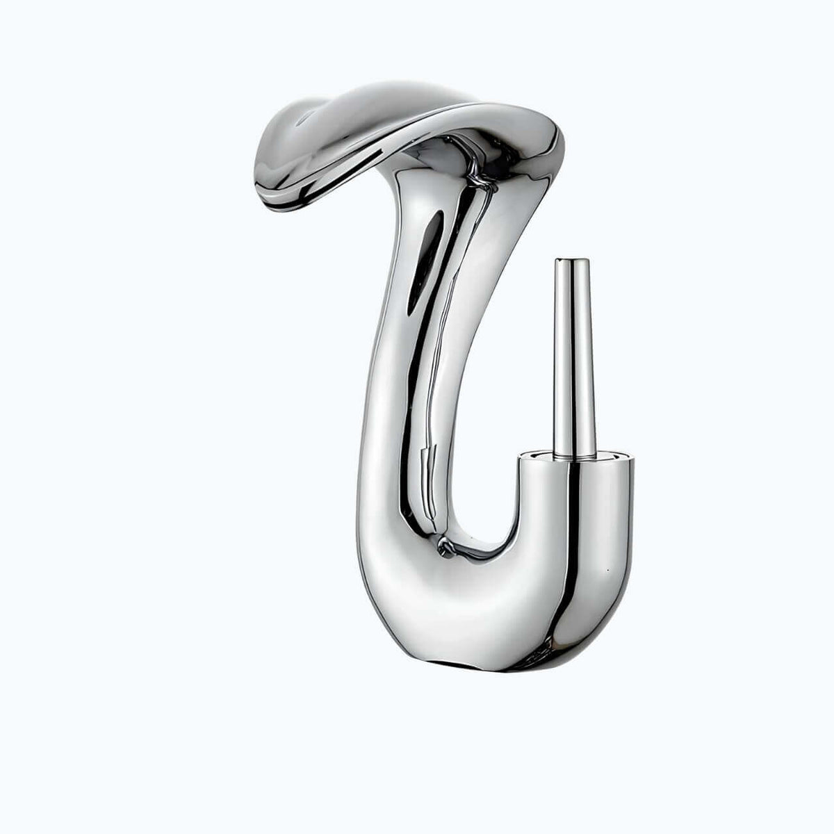 Robinet lavabo cascade compact - mitigeur design en laiton - Or