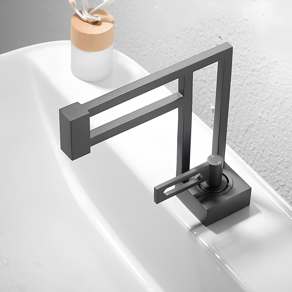 Robinet lavabo cascade -Design moderne - Or