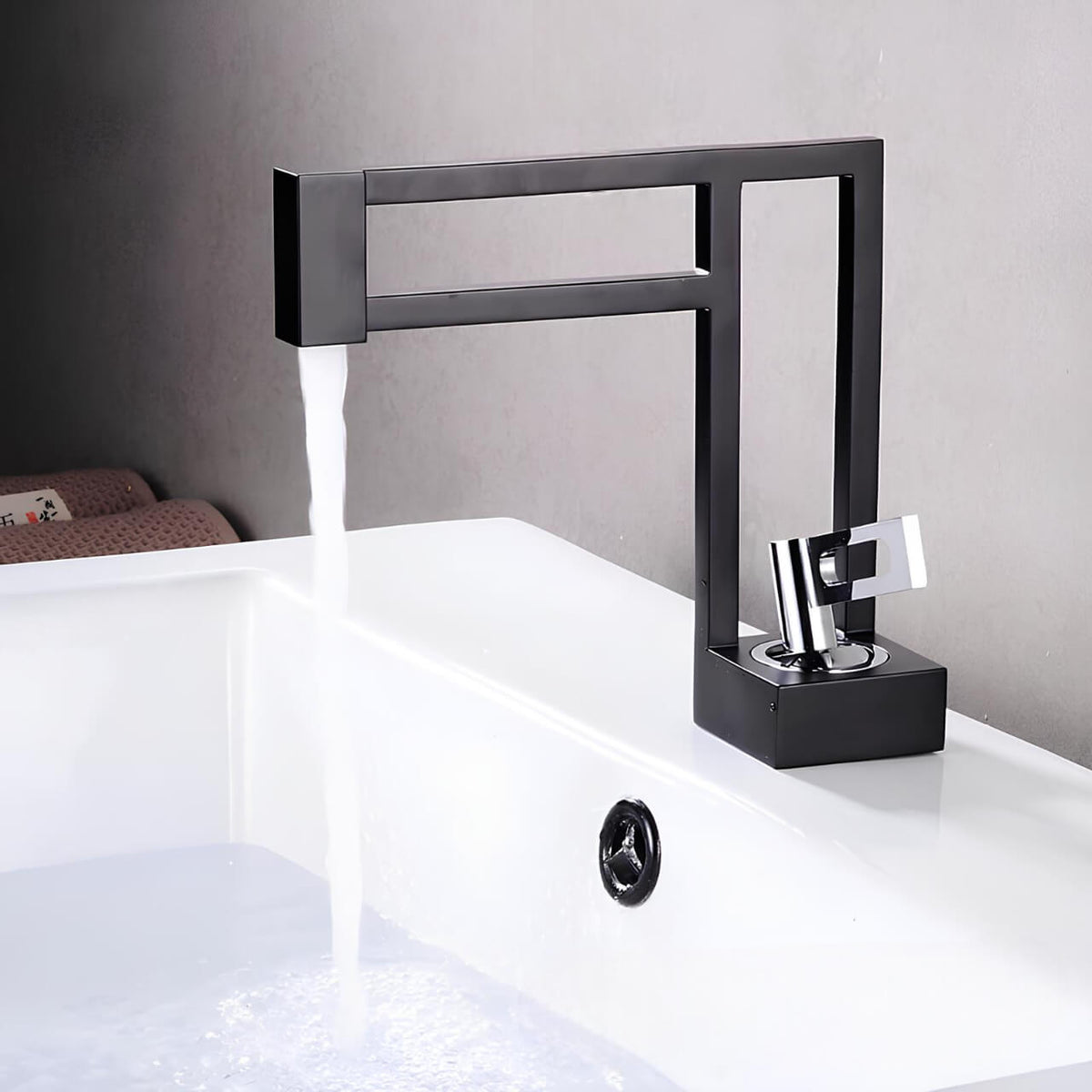 Robinet lavabo cascade -Design moderne - Or