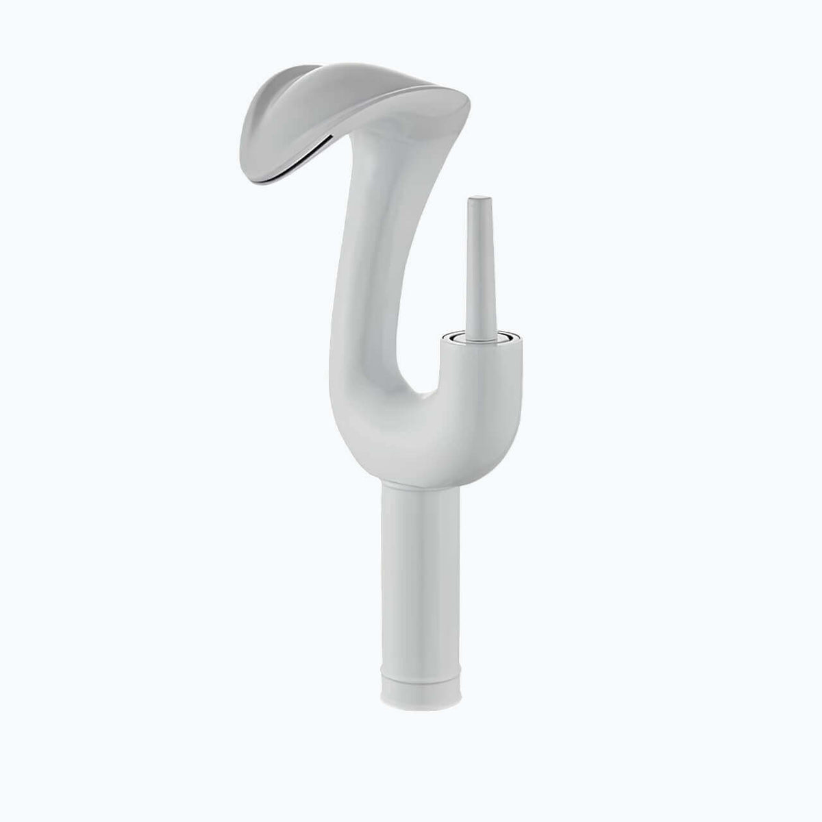 Robinet lavabo cascade grand format - mitigeur design en laiton - Chrome