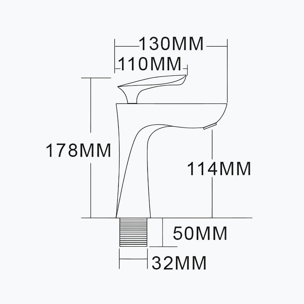 Robinet lavabo cascade - mitigeur au design raffiné - Chrome