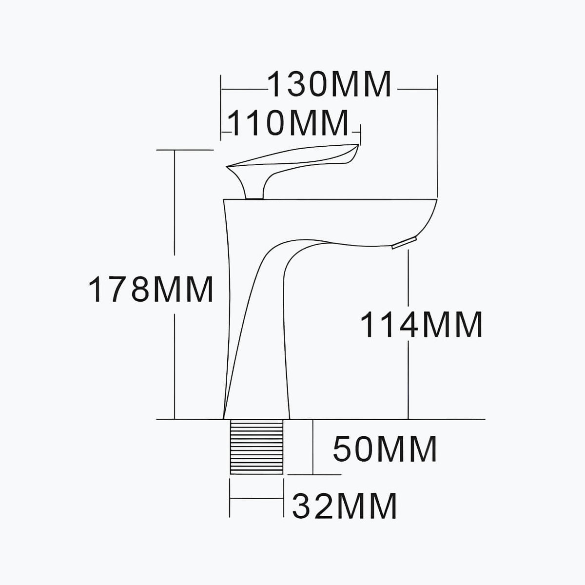 Robinet lavabo cascade - mitigeur au design raffiné - Chrome