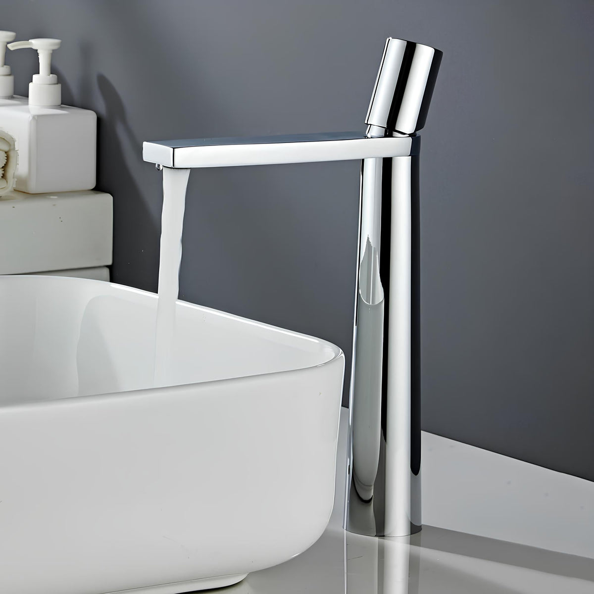 Robinet vasque contemporain - Noir