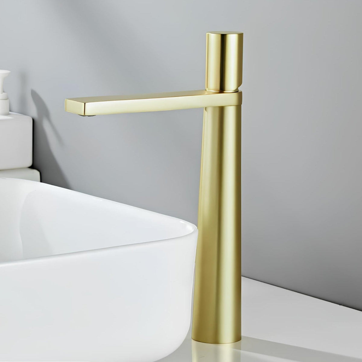 Robinet vasque contemporain - Blanc