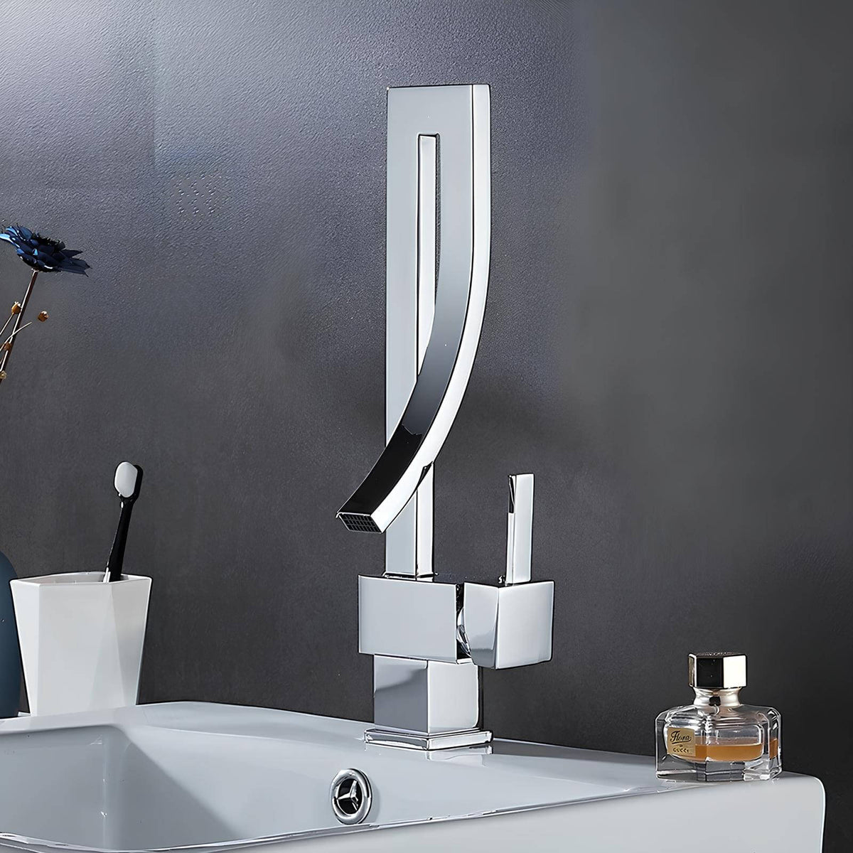 Robinet vasque design - Élégance intemporelle - Noir