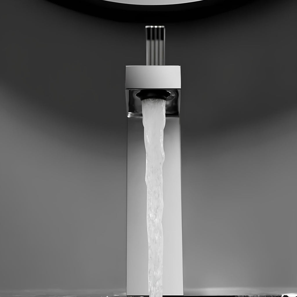 Robinet de lavabo design épuré - Or