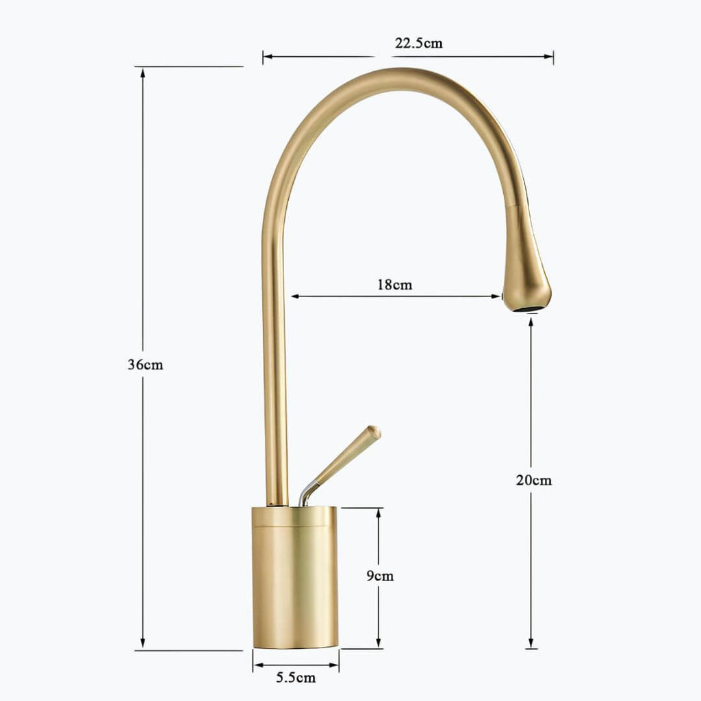 Robinet lavabo - Design et élégant - Blanc