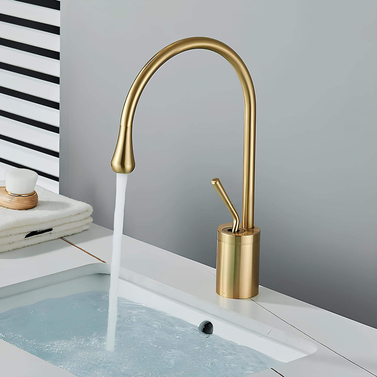 Robinet lavabo - Design et élégant - Chrome