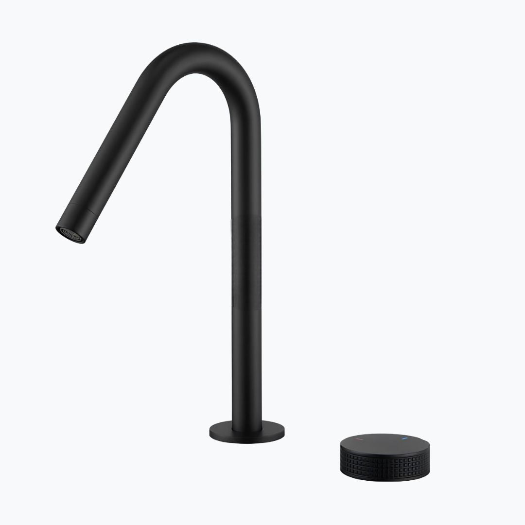 Robinet lavabo - design minimaliste - Gris Métallisé
