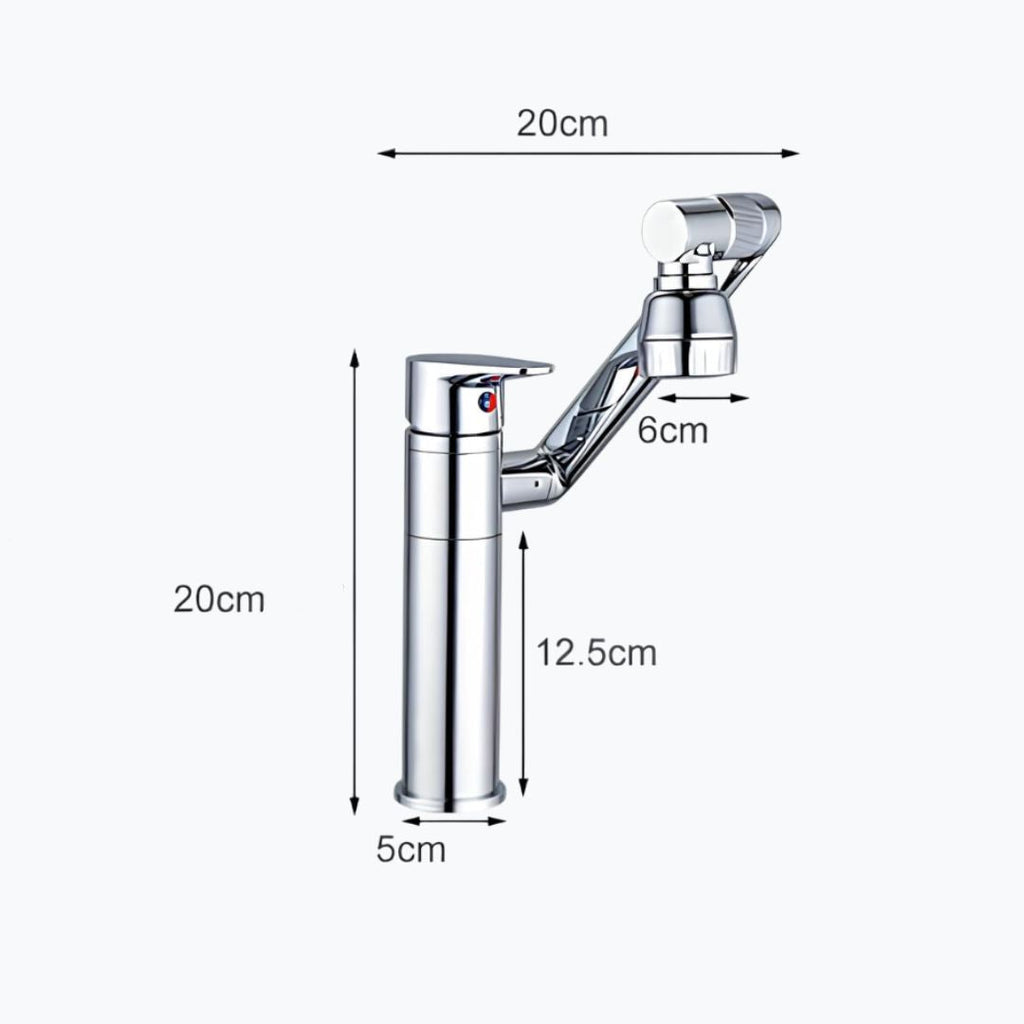 Robinet mitigeur - Design raffiné - Blanc - Or