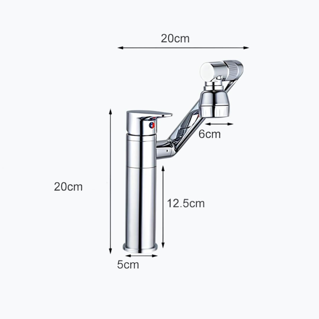 Robinet mitigeur - Design raffiné - Blanc - Or