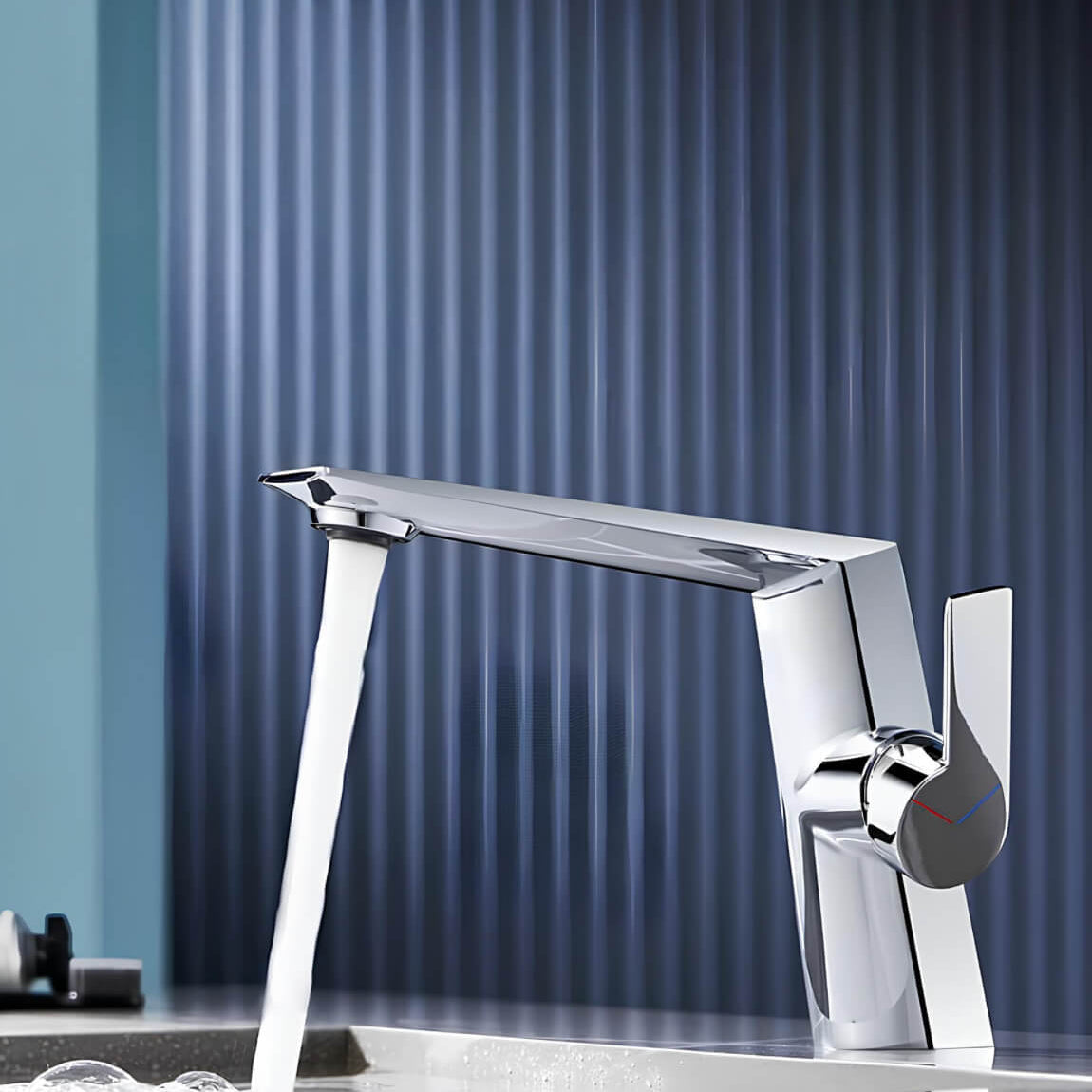 Robinet de lavabo élégant - Design moderne - Noir