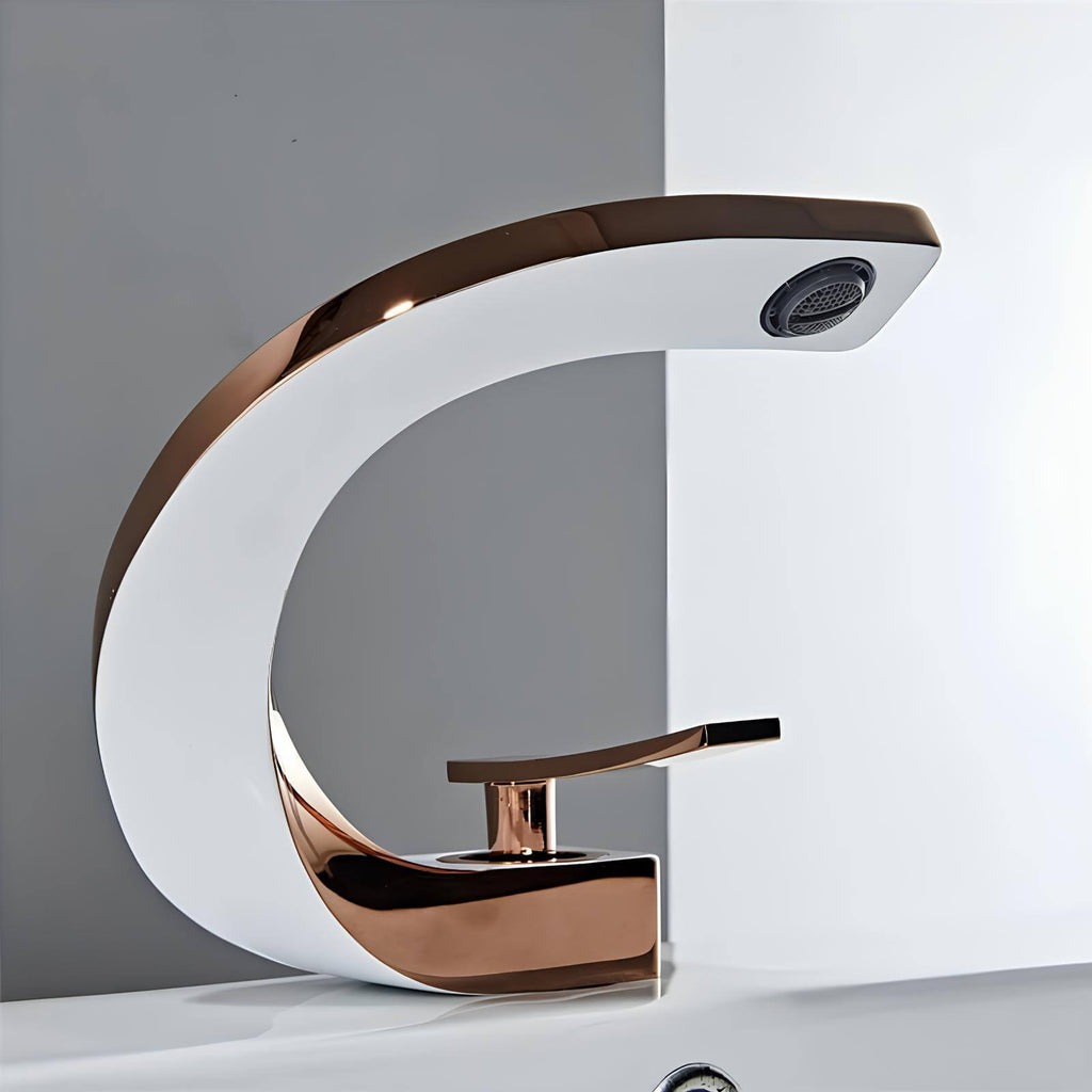Robinet lavabo finition or rose - Or Rose - Noir
