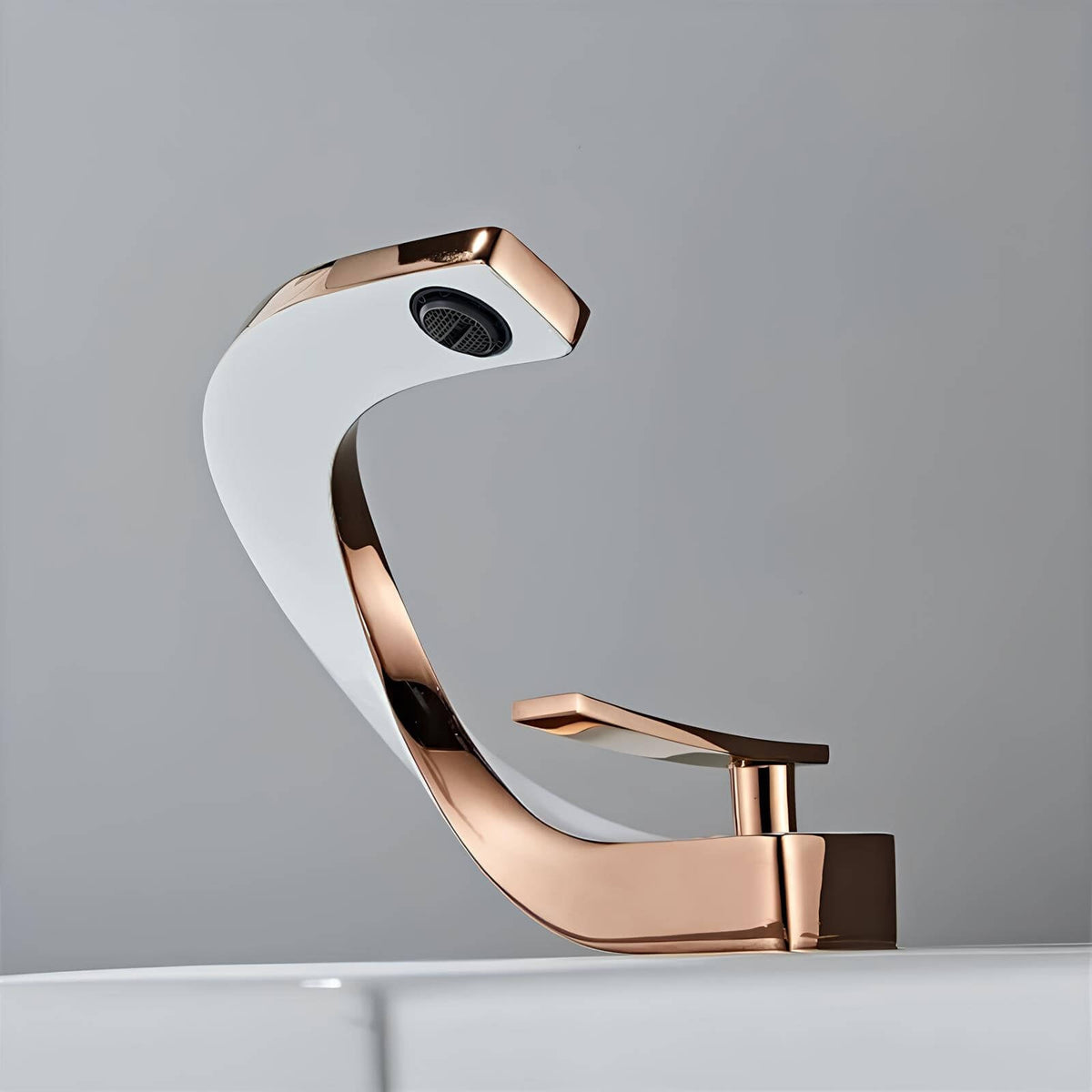 Robinet lavabo finition or rose - Or Rose - Noir