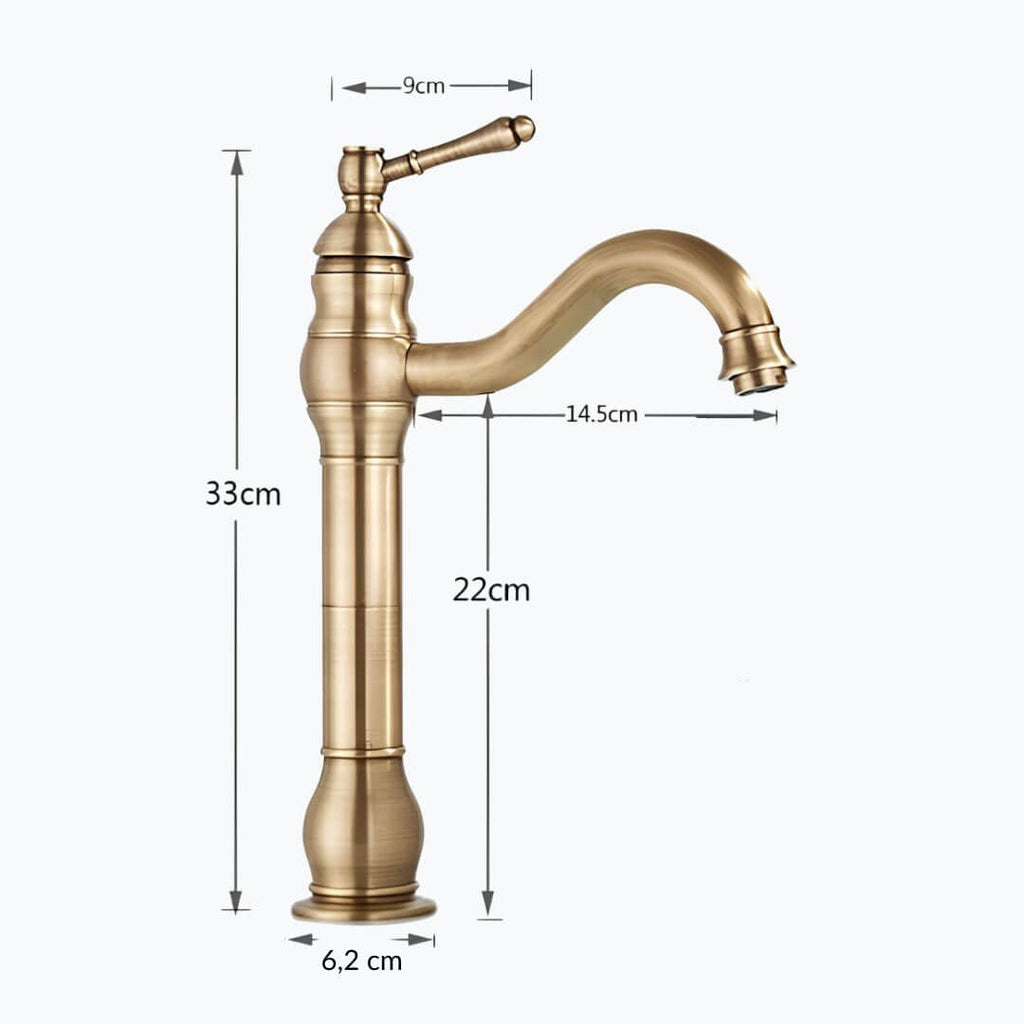 Robinet vasque finition vintage - Chrome