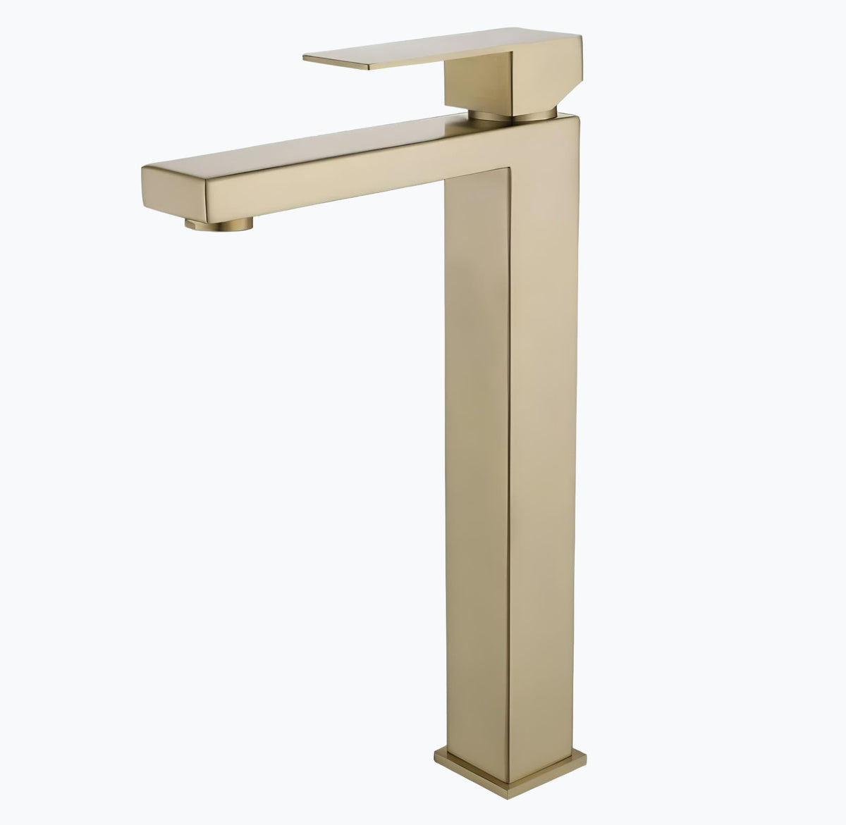Robinet lavabo mitigeur en inox finition or brossé - Court
