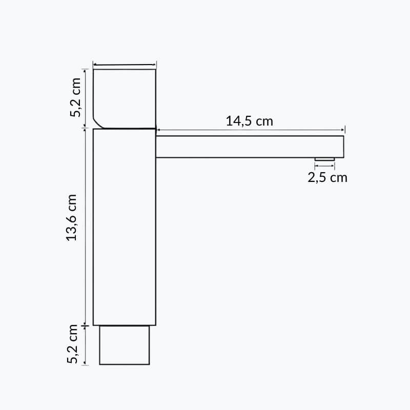 Robinet lavabo mitigeur en laiton - design moderne - Blanc